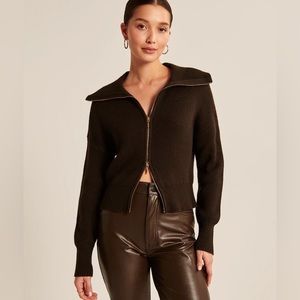 abercrombie double zipped cardigan